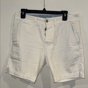 Men's White Jean Shorts